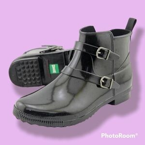 Cougar Women's Black Royale Hand Made Ankle-High Rain Boots Size 10